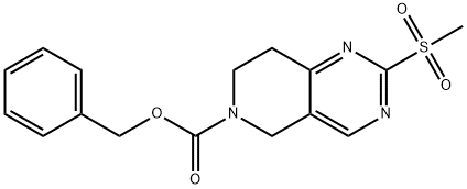 2-(甲基磺酰基)-7,8-二氢吡啶并[4,3-D]嘧啶-6(5H)-羧酸苄酯 结构式