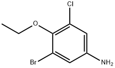 3-ブロモ-5-クロロ-4-エトキシアニリン 化学構造式