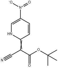 2-氰基-2-(5-硝基吡啶-2(1H)-亚基)乙酸叔丁酯,1255574-90-3,结构式