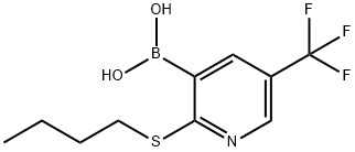 2-(Butylthio)-5-(trifluoromethyl)pyridin-3-ylboronic acid Struktur