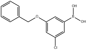 3-ベンジルオキシ-5-クロロフェニルボロン酸 化学構造式