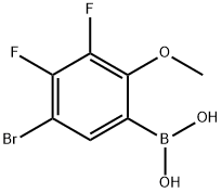 5-Bromo-3,4-difluoro-2-methoxyphenylboronic acid Struktur