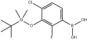 3-(t-Butyldimethylsilyloxy)-4-chloro-2-fluorophenylboronic acid Structure