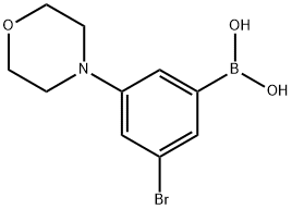 3-Bromo-5-morpholinophenylboronic acid Struktur