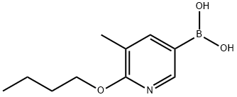 6-Butoxy-5-methylpyridine-3-boronic acid Structure