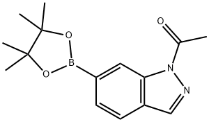 1-Acetyl-1H-indazole-6-boronic acid, pinacol ester Structure