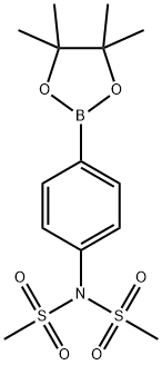 4-(ビス(メチルスルホニル)アミノ)フェニルボロン酸ピナコールエステル 化学構造式