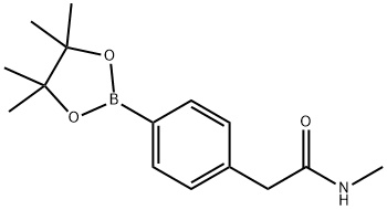 4-(N-メチルアミノカルボニル)メチルフェニルボロン酸ピナコールエステル 化学構造式