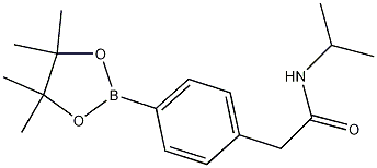 4-(イソプロピルアミノカルボニルメチル)フェニルボロン酸ピナコールエステル 化学構造式