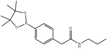 4-(N-丙基氨基羰基甲基)苯硼酸频那醇酯, 1256359-84-8, 结构式