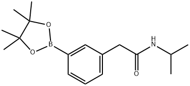 3-(N-异丙基氨基羰基)甲基苯硼酸频那醇酯, 1256359-88-2, 结构式