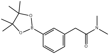 3-(N,N-ジメチルカルバモイルメチル)フェニルボロン酸ピナコールエステル 化学構造式