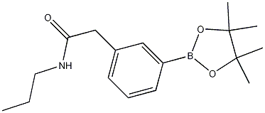 3-(N-丙基氨基羰基)甲基苯硼酸频那醇酯 结构式