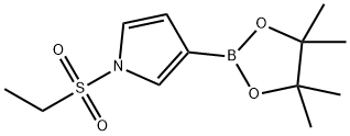 1-(ETHYLSULFONYL)PYRROLE-3-BORONIC ACID, PINACOL ESTER,1256360-10-7,结构式