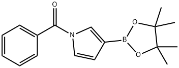 1-BENZOYLPYRROLE-3-BORONIC ACID, PINACOL ESTER,1256360-12-9,结构式