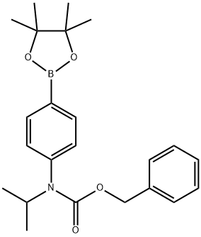 4-(N-CBZ-N-异丙基氨基)苯硼酸频那醇酯 结构式