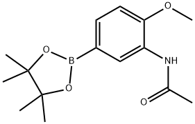 3-アセタミド-4-メトキシフェニルボロン酸ピナコールエステル 化学構造式
