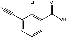 2-氰基-3-氯-4-甲酸吡啶 结构式