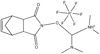 1-(Dimethylamino)-1-[(1,3,3a,4,7,7a-hexahydro-1,3-dioxo-4,7-methano-2H-isoindol-2-yl)oxy]-N,N-dimethylmethanaminium hexafluorophosphate 化学構造式