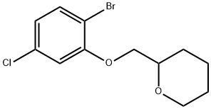 2-(2-Bromo-5-chlorophenoxy)methyltetrahydro-2H-pyran,1257664-96-2,结构式