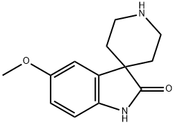 5-Methoxyspiro[indoline-3,4'-piperidin]-2-one 化学構造式