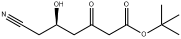 (5R)-6-Cyano-5-hydroxy-3-oxo-hexanoic Acid tert-Butyl Ester 化学構造式