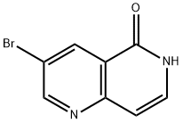 3-ブロモ-1,6-ナフチリジン-5(6H)-オン 化学構造式