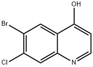 6-bromo-7-chloroquinolin-4-ol 结构式