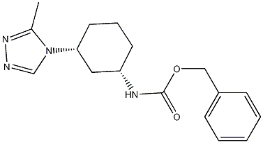 benzyl (1S,3R)-3-(3-methyl-4H-1,2,4-triazol-4-yl)cyclohexylcarbamate Struktur