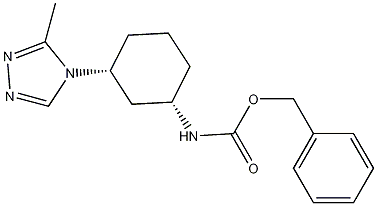 benzyl (1S,3R)-3-(3-methyl-4H-1,2,4-triazol-4-yl)cyclohexylcarbamate Structure