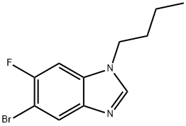 5-Bromo-1-butyl-6-fluoro-1H-benzo[d]imidazole 化学構造式