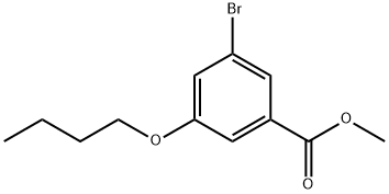 Methyl 3-bromo-5-butoxybenzoate, 1261988-65-1, 结构式