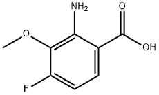 2-amino-3-methoxy-4-fluorobenzoic acid Struktur