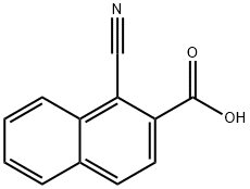 1-Cyanonaphthalene-2-carboxylic acid 化学構造式