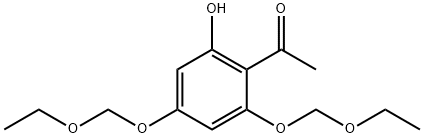 1-[2-Hydroxy-4,6-bis(ethoxymethoxy)phenyl]ethanone, 128837-25-2, 结构式