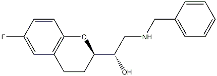 (1S,2R)-2-(2-Benzylamino-1-hydroxyethyl)-6-fluorochromane Struktur