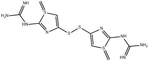 Bis[(2-guanidino-4-thiazolyl)methyl]disulfide Struktur