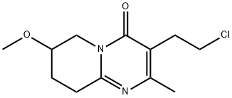 3-(2-Chloroethyl)-6,7,8,9-tetrahydro-7-methoxy-2-methyl-4H-pyrido[1,2-a]pyrimidin-4-one,130049-80-8,结构式