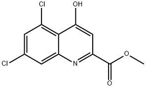 METHYL 5,7-DICHLORO-4-HYDROXYQUINOLINE-2-CARBOXYLATE 结构式