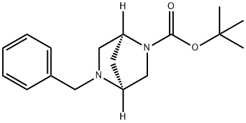 (1S,4S)-tert-butyl 5-benzyl-2,5-diazabicyclo[2.2.1]heptane-2-carboxylate Struktur