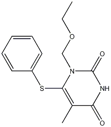 1-(Ethoxymethyl)-5-methyl-6-(phenylthio)pyrimidine-2,4(1H,3H)-dione Structure