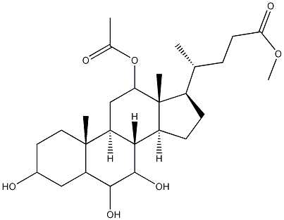 12-(乙酰氧基)-3,6,7-三羟基胆烷-24-酸甲酯, 133181-57-4, 结构式