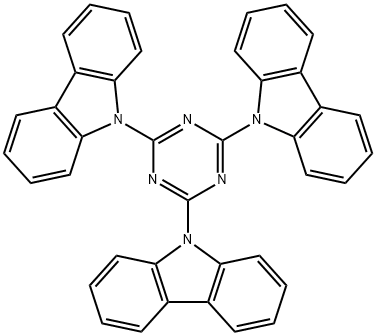 2,4,6-トリ(9H-カルバゾール-9-イル)-1,3,5-トリアジン (昇華精製品) 化学構造式
