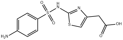 2-[[(4-Aminophenyl)sulfonyl]amino]-4-thiazoleacetic acid Struktur