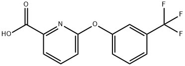 6-[3-(trifluoromethyl)phenoxy]-2-pyridinecarboxylic acid Struktur