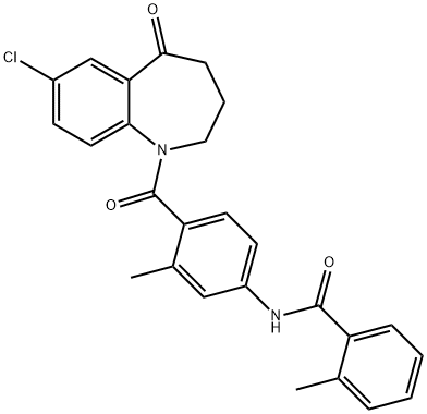 N-[4-[(7-Chloro-2,3,4,5-tetrahydro-5-oxo-1H-1-benzazepin-1-yl)carbonyl]-3-methylphenyl]-2-methylbenzamide Structure