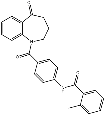 2-Methyl-N-[4-[(2,3,4,5-tetrahydro-5-oxo-1H-1-benzazepin-1-yl)carbonyl]phenyl]benzamide Structure
