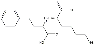 N2-(S)-1-カルボキシ-3-フェニルプロピル-L-リシン 化学構造式