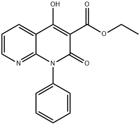 ethyl 4-hydroxy-2-oxo-1-phenyl-1,2-dihydro-1,8-naphthyridine-3-carboxylate 结构式