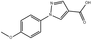 1-(4-甲氧基苯基)吡唑-4-甲酸 结构式